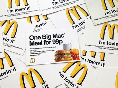 McDonald’s Big Mac 99p Cards (2011) business cards