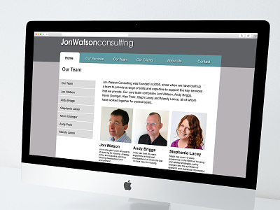 Jon Watson Consulting (2014) photoshop web web design