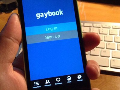 Gaybook iOS App (2014) app design gaybook thegybook