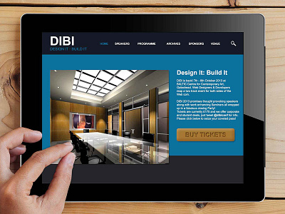 DIBI (Design It, Build it) Website Concept (2012) dibi ipad web design
