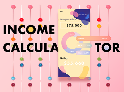 Day 3 Income Calculator branding daily ui challenge design illustration