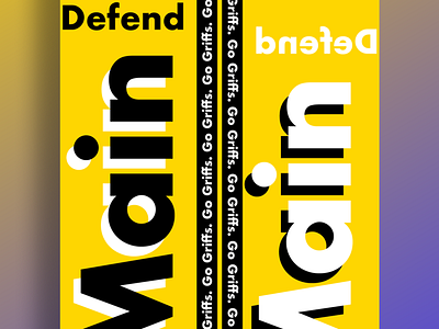 Go Griffs: Defend Main Street branding design illustration media typography