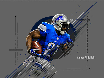 Ameer Abdullah Sports Poster design digital design photoshop poster sports design