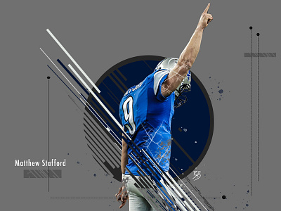 Matthew Stafford Sports Poster design digital design photoshop poster sports design