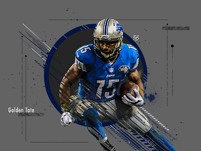 Golden Tate Sports Poster design digital design photoshop poster sports design