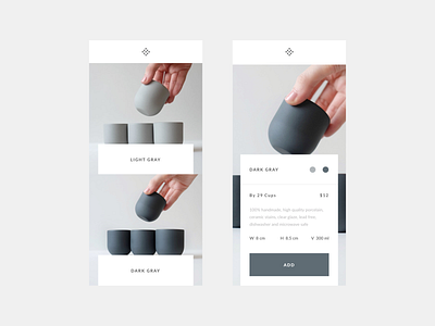 Kiln Mobile II app ceramic collective ecommence fashion front end front end greyson interaction kiln lookbook minimal minimalism mobile quinn react remote typography ui ux