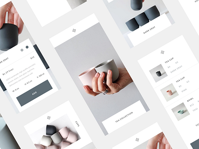 Kiln Grid app ceramic collective ecommence fashion front end front end greyson interaction kiln lookbook minimal minimalism mobile quinn react remote typography ui ux