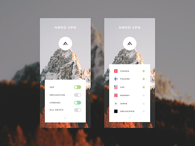 Nord Mobile II app collective ecommence front end front end greyson interaction minimal minimalism mobile nord product quinn react remote security typography ui ux vpn