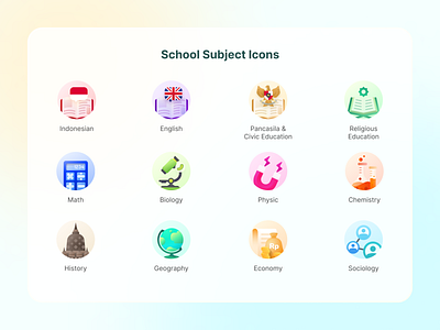 School Subject Icons