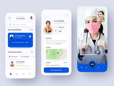Medical Mobile App app clean clinic design doctor doctor appointment health healthcare hospital medical app medicine minimal minimalist mobile patient app ui ux