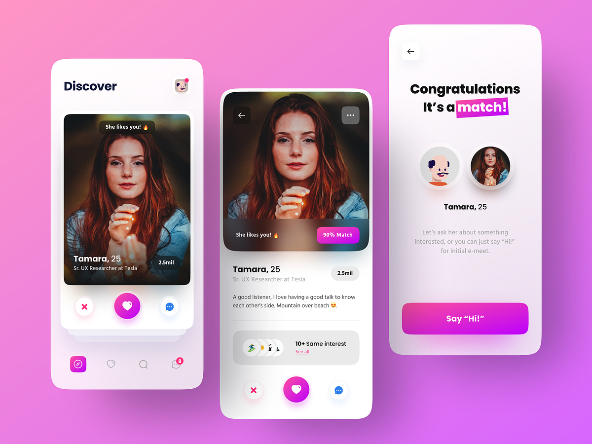 Dating App Concept by Risang Kuncoro ® for Plainthing Studio on Dribbble