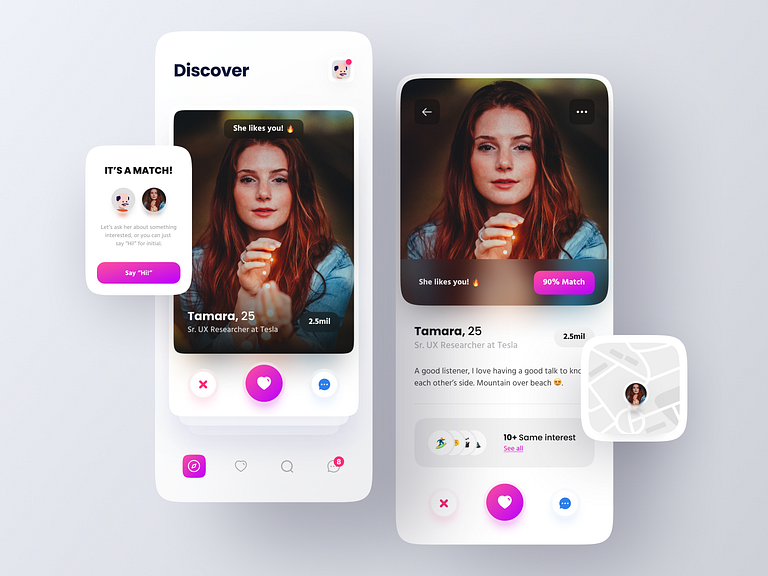 Dating App Concept by Risang Kuncoro ® for Plainthing Studio on Dribbble