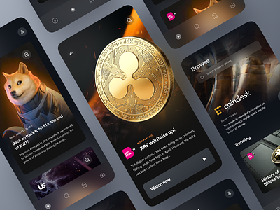 Live Streaming App app bitcoin cryptocurrency design doge ios live mobile movies news stream streaming streaming app tv ui ux video xrp
