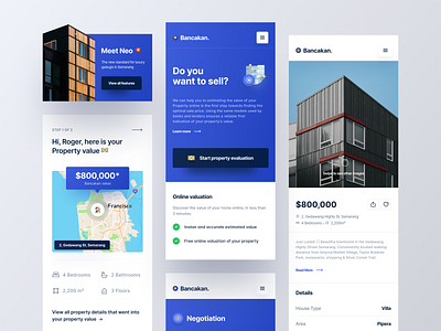 Bancakan - Mobile Valuation Page apartment app clean design home minimal minimalist mobile offer product design property real estate rent responsive ui ux valuation