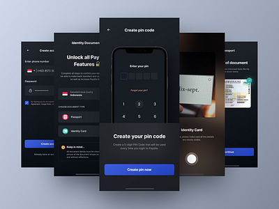 Paydila - The Beginning Screen's Design app dark design finance minimal mobile product product design ui ux wallet