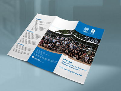 UNHCR Our Training Pedagogy brochure branding brochure design publication design