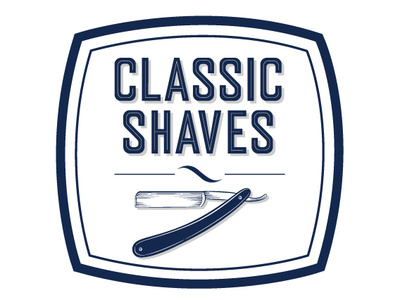 Classic Shaves branding design logo product