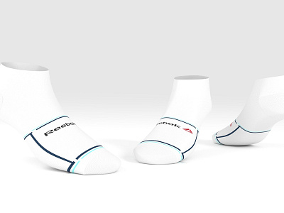 Reebok Socks 3d 3d artist brand branding design fashion reebok simple socks sport sport branding