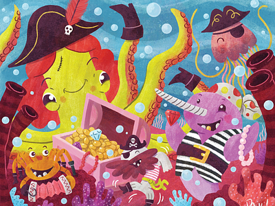 Deep Sea Pirates childrens books childrens illustration illustration picture books