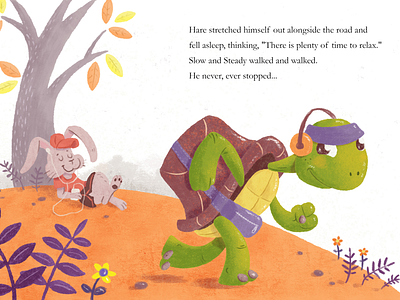 The Tortoise and the Hare childrens illustration digital illustration illustration publishing