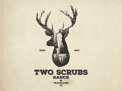 Two scrubs Ranch logo design