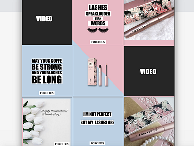 Instagram feed planning/creation for beauty brand