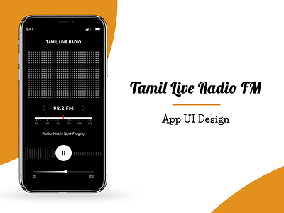 Tamil Live Radio App app design live radio tamil ui