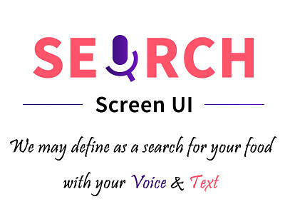 Search Screen UI Design