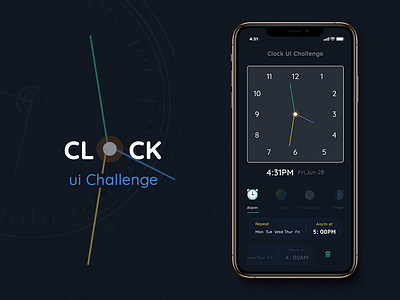 Clock UI Challenge alarm clock design stopwatch timer ui