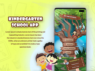 Kindergarten School App UI