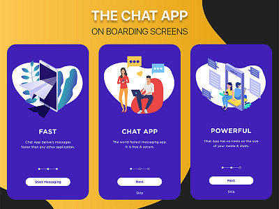 The Chat App app branding design illustration ui ux