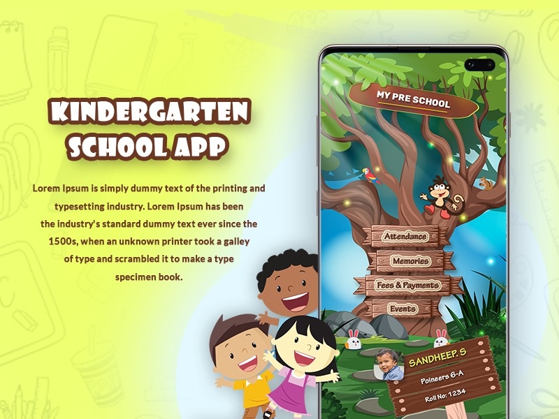 kindergarten school app ui 242822