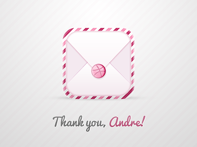 Thank you for the invite @andretacuyan andre tacuyan dribbble mail thank you for the invite