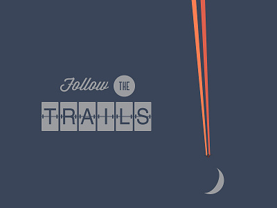 Follow The Trails airplane follow minimal moon night the trails