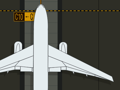 Airplane airplane airport flat vector