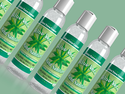 Aloe Vera Hand Sanitizer Product Label Design. branding label packaging labeldesign logo minimalist package design packaging design