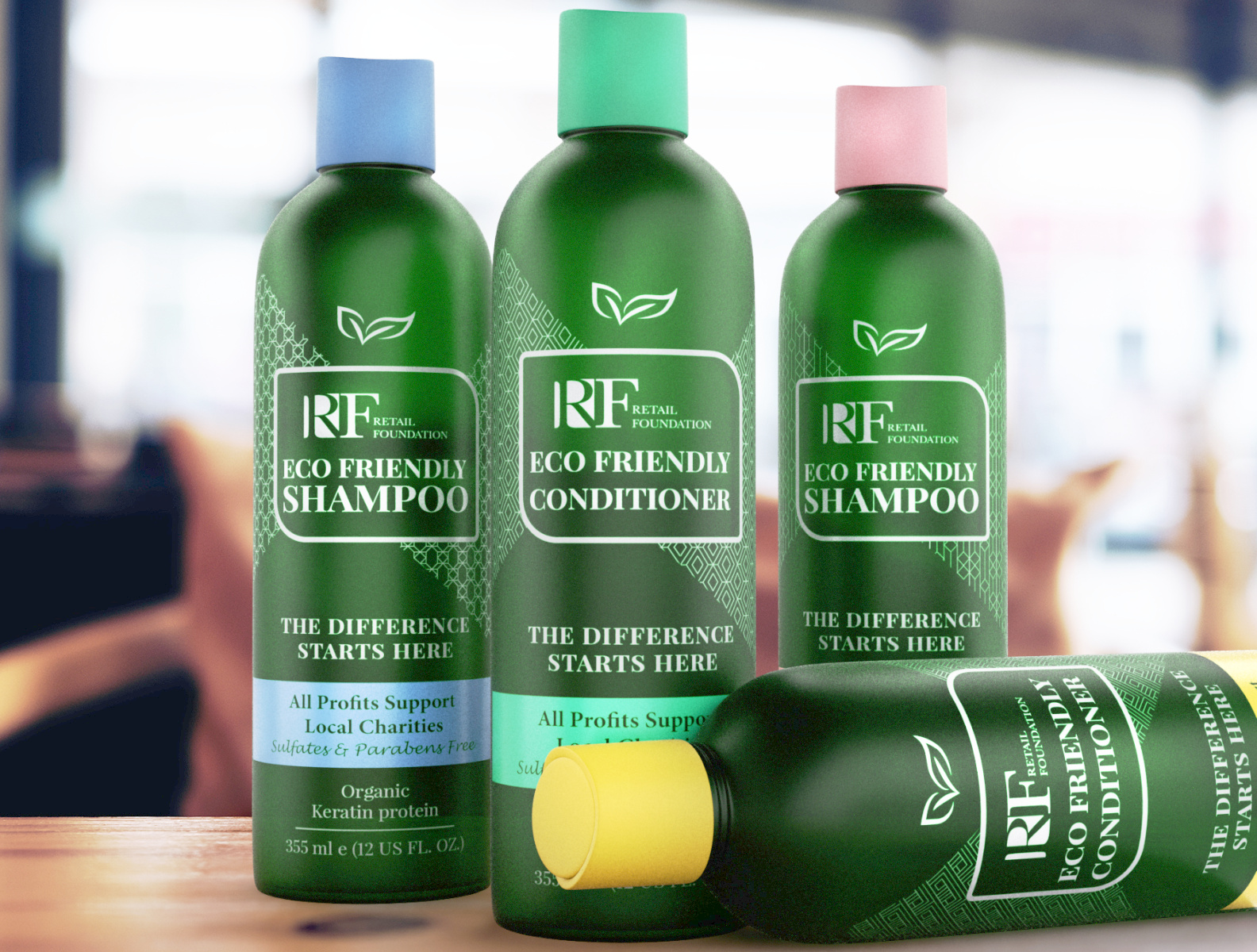 Eco Shampoo and Conditioner Minimalist Product Label Design by Nabil I