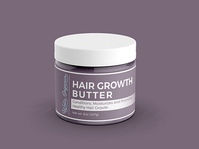 Hair Growth Butter Label Design.
