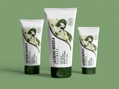 Jasmine organic face wash label design