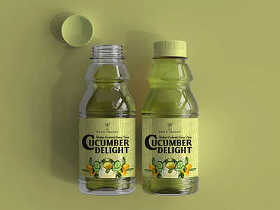 Mocktail beverage bottle label design