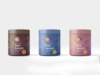 Hair serum product packaging design