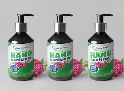 Rose hand sanitizer label design branding design hand sanitizer label label packaging labeldesign package design packaging packaging design rose