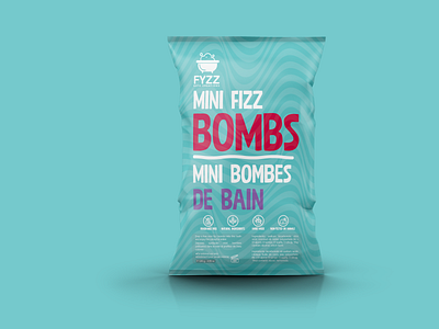Mini Fizz Bombs Label and Packaging Design branding design illustration label label packaging labeldesign logo package design packaging design ui