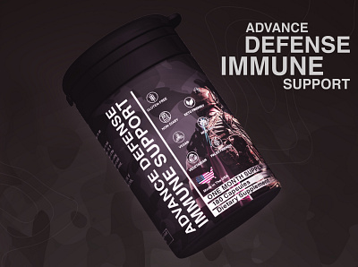 Advance defense immune support supplement label design design immune support label label packaging labeldesign logo package design packaging design supplement