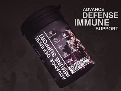 Advance defense immune support supplement label design design immune support label label packaging labeldesign logo package design packaging design supplement