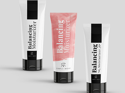 Balancing moisturizer cosmetic minimal label design