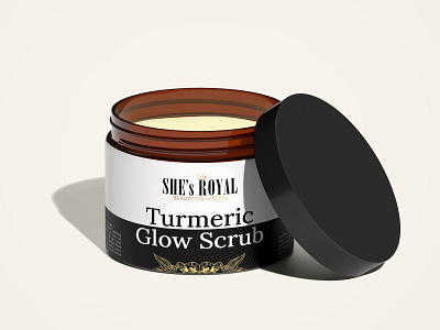 Turmeric Glow Scrub label design