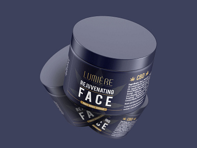 CBD face cream label design branding cbd design illustration label label packaging labeldesign logo package design packaging design ui