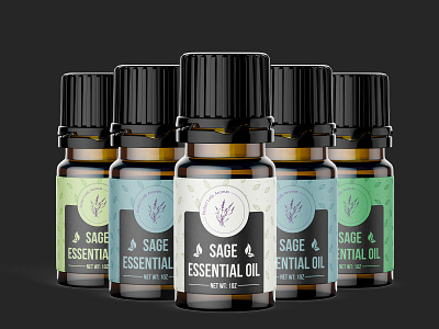 Essential oil eye catching product label design