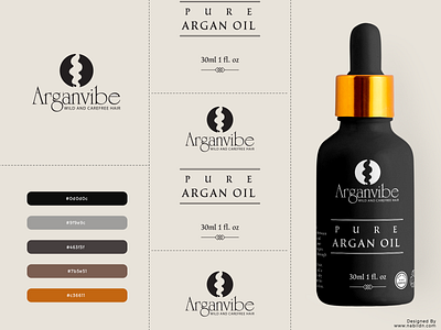 Argan oil minimal and elegant bottle label packaging design argan beauty bottle branding care design graphic design illustration label labeldesign logo oil packaging packaging design product